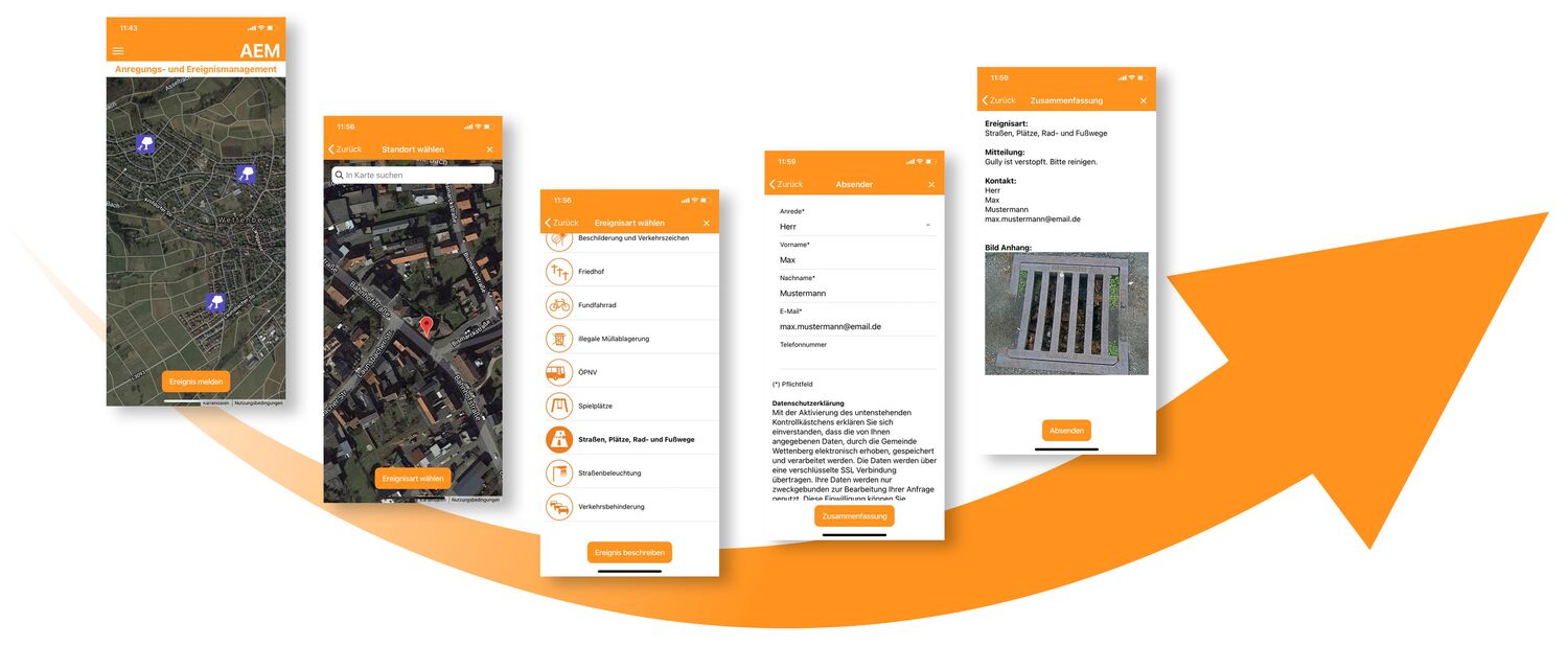 Ereignis melden mit der AEM App